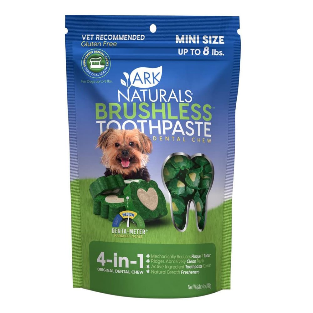 Ark Naturals Brushless Toothpaste, Chews for Mini Breeds