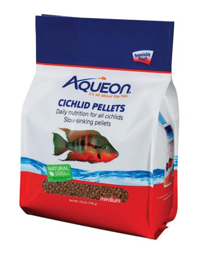 Aqueon Cichlid Slow Sinking Fish Food Pellets