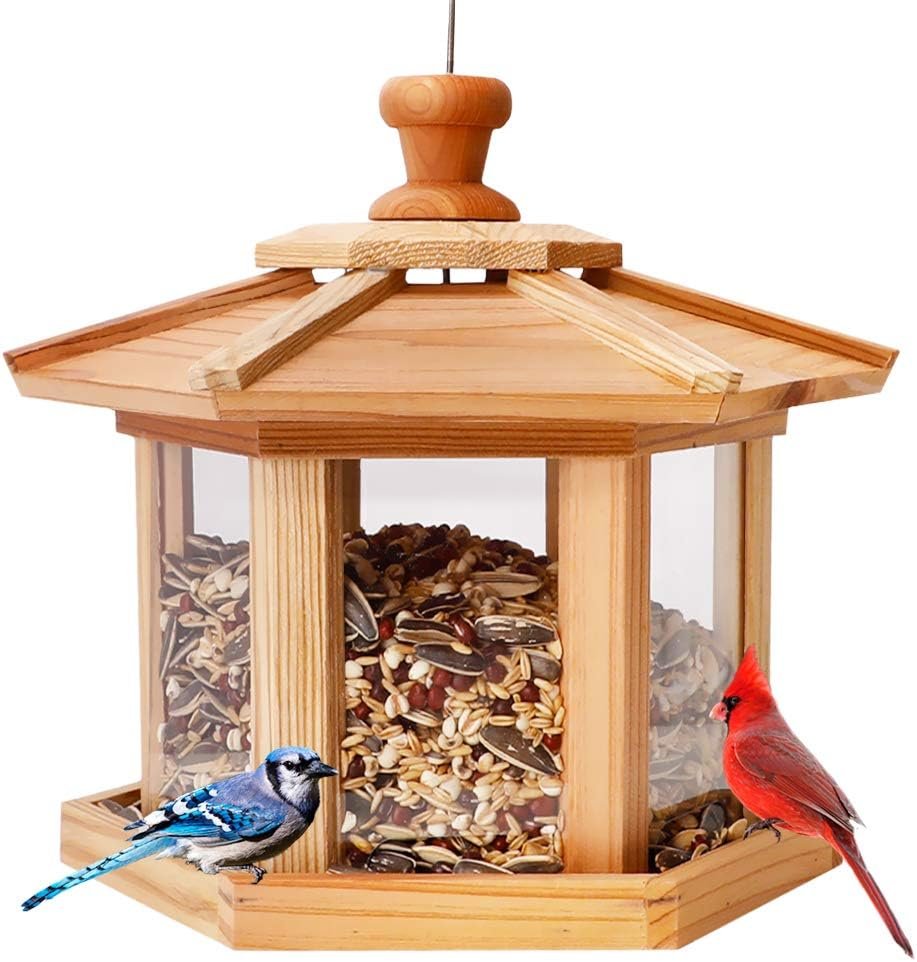 Solution4Patio Hexagon Shaped Gazebo Bird Feeder