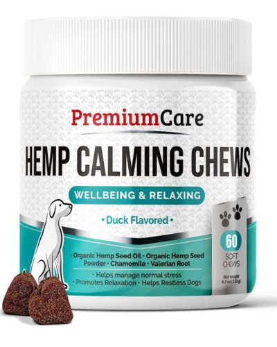 PREMIUM CARE Hemp Calming Chews for Dogs, Made in USA