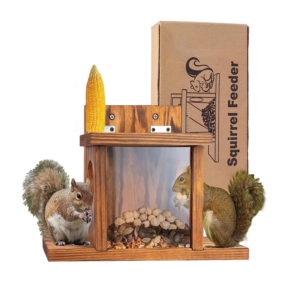 VASGOR Wood Squirrel Feeder