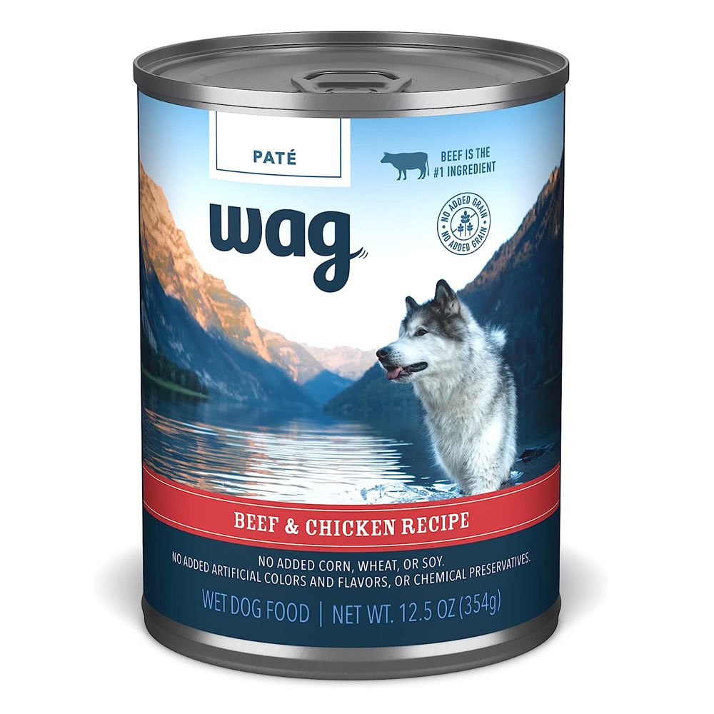 Amazon Brand - Wag Pate Canned Dog Food, Beef & Chicken Recipe
